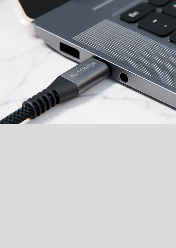 Klip Xtreme - USB cable - 24 pin USB-C - 3 m - Black - 100W 10Gbps Braided Fst Charg