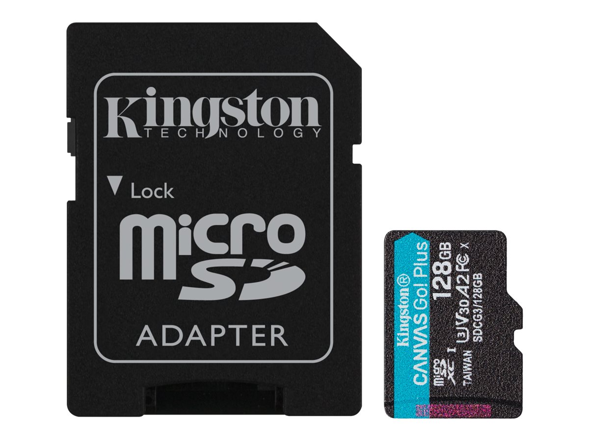 Kingston Canvas Go! Plus - Tarjeta de memoria flash (adaptador microSDXC a SD Incluido)